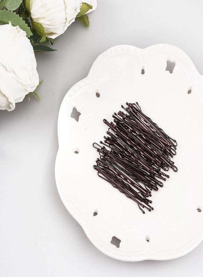 FVOLREM Bobby Pins Brown, 260 Pcs 2 Inch Non-Slip Hair Clips, Invisible Wave Hair Pins for Women & Girls, Ideal for All Hair Types & Styles - Image 2